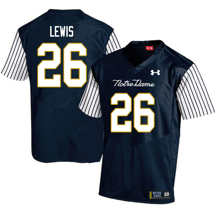 Men #26 Clarence Lewis Notre Dame Fighting Irish College Football Jerseys Sale-Alternate - Click Image to Close